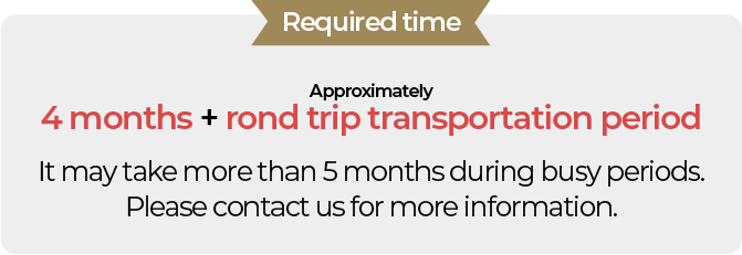 Approximate time required: 3 months + round-trip transportation.