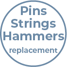 Replacing pins, strings, and hammers