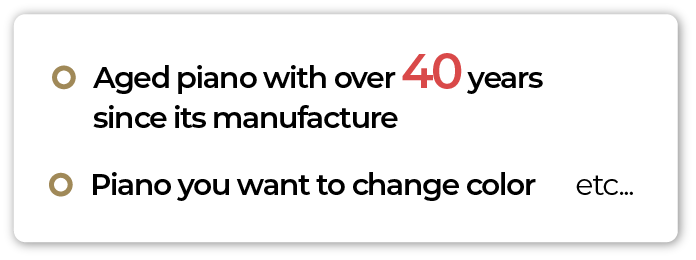 manufactured for more than 40 years and whose color you want to change